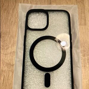 Case-Mate Black and Clear MagSafe Phone Case
